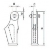 KII015 Клиновые гнёзда - зажимы для тросов тип 6413, грузоподьёмные (ось со шплинтом) - Ketten