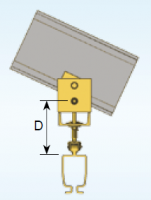 Крепление на наклонный двутавр HS - Ketten