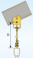Крепление на расстоянии на наклонный двутавр HD - Ketten